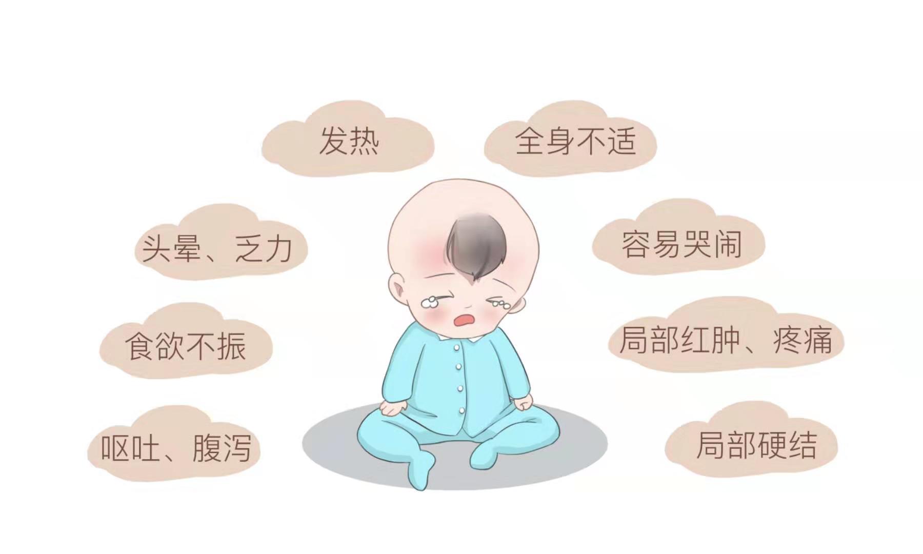 寶寶打完疫苗后出現(xiàn)發(fā)燒、接種部位紅腫怎么辦？